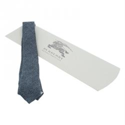 Pre Owned Burberry Grey Cashmere Tie