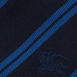 Pre Owned Burberry Blue Striped Silk Tie