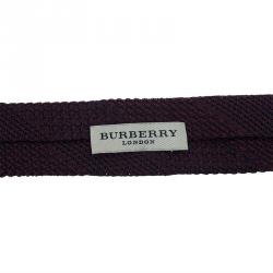 Pre Owned Burberry Red Woven Silk Tie