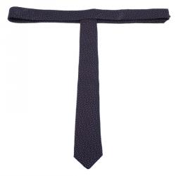 Pre Owned Burberry Purple Two Tone Woven Silk Tie