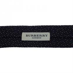 Pre Owned Burberry Purple Two Tone Woven Silk Tie