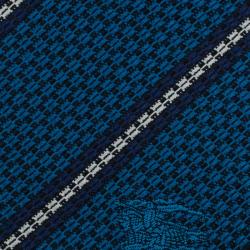 Pre Owned ربطة عنق بربري حرير أزرق مخطط