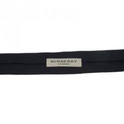Pre Owned Burberry Black Silk Embroidered Tie