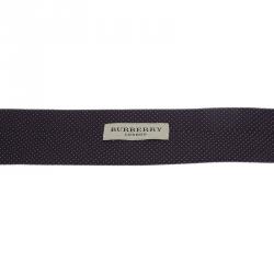 Pre Owned Burberry Purple Polka Dot Silk Tie