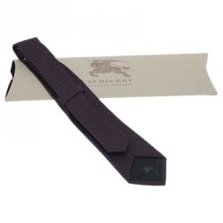 Pre Owned Burberry Purple Polka Dot Silk Tie