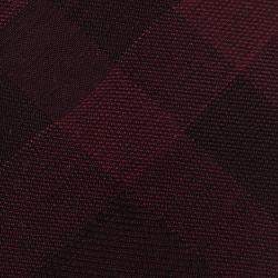 مملوكة مسبقًا Burberry Red Nova Check Silk and Wool Blend Tie