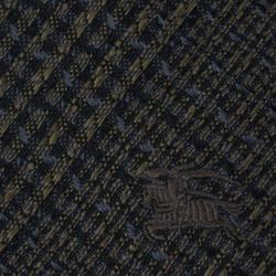 Pre Owned Burberry Green Silk and Linen Tie 