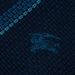 Pre Owned ربطة عنق بربري حرير لونين مخططة