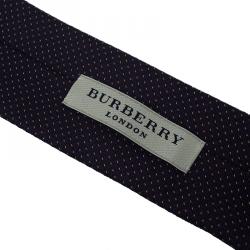 Burberry Purple Dot Silk Tie