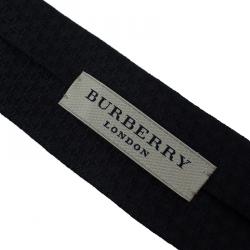 Pre Owned Burberry Black Silk Tie