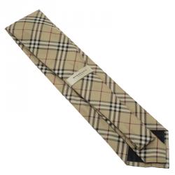 Pre Owned ربطة عنق بربري حرير نوفاشيك بيج