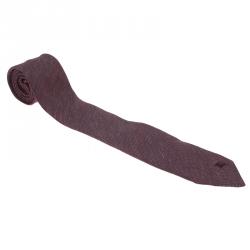 Burberry Purple Linen and Silk Tie