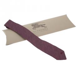 Burberry Purple Linen and Silk Tie