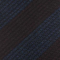 Pre Owned Burberry Blue and Brown Striped Wool and Silk Tie