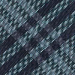 Pre Owned Burberry Blue Novacheck Silk and Linen Tie