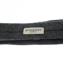 Burberry Grey Cashmere and Wool Blend Tie