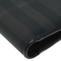 Burberry Black Horseferry Check Canvas and Leather Bi-Fold Wallet