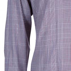Pre Owned Burberry Men's Maroon Check Slim Fit Shirt L