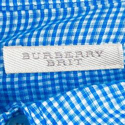 Pre Owned Burberry Men's Blue Check Shirt M