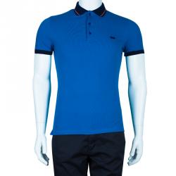 Pre Owned تيشيرت بربري بولو أزرق للرجال S