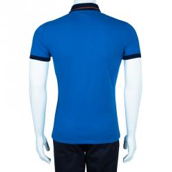 Pre Owned تيشيرت بربري بولو أزرق للرجال S