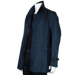 Burberry Men's Printed Silk Car Coat L