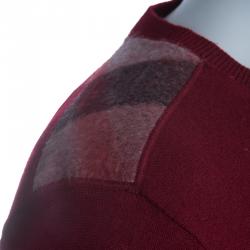 Pre Owned Burberry Crimson Cashmere Crewneck Sweater L