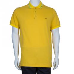 Pre Owned Burberry Men's Yellow Polo Shirt XXL 