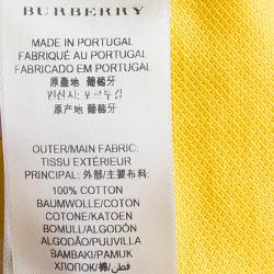 Pre Owned Burberry Men's Yellow Polo Shirt XXL 