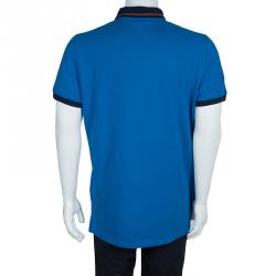 Pre Owned Burberry Blue Polo Shirt XXL 