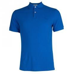 Pre Owned Burberry Brit Blue Classic Polo T-Shirt L