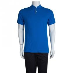 Pre Owned Burberry Brit Blue Classic Polo T-Shirt L