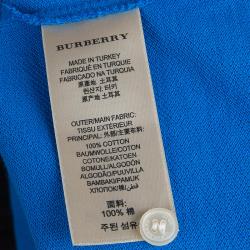 Pre Owned Burberry Brit Blue Classic Polo T-Shirt L