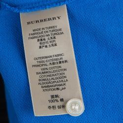 مملوكة مسبقًا Burberry Brit Blue Classic Polo T-Shirt M