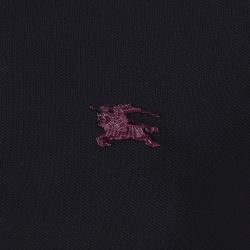 مملوكة مسبقًا تي شيرت بولو بربري بريت  أكمام قصيرة أسود XL