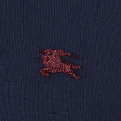 Pre Owned Burberry Brit Navy Blue Short Sleeve Polo Shirt XL