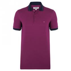 مملوكة مسبقًا Burberry Brit Purple Contrast Collar Short Sleeve Polo Shirt M