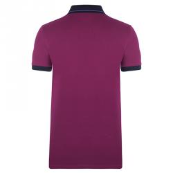 مملوكة مسبقًا Burberry Brit Purple Contrast Collar Short Sleeve Polo Shirt M