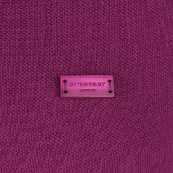 مملوكة مسبقًا Burberry Brit Purple Contrast Collar Short Sleeve Polo Shirt M