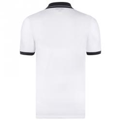 Pre Owned Burberry Brit White Contrast Collar Short Sleeve Polo Shirt S