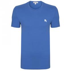 Pre Owned Burberry Brit Blue Crew Neck Cotton Tshirt L