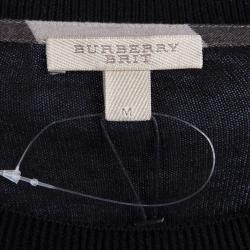 Burberry Brit Black Novacheck Patch Detail Sweater M