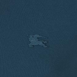 Pre Owned Burberry Brit Dark Teal Short Sleeve Polo Shirt L