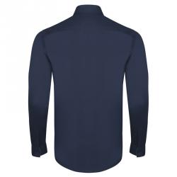 مملوكة مسبقًا Burberry Brit Navy Blue Novacheck Detail Cotton Shirt M