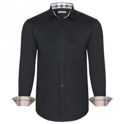 Burberry Brit Black Novacheck Detail Cotton Shirt M