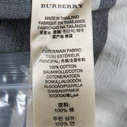 Burberry Beige Checked CottonLong Sleeve Button Front Shirt S