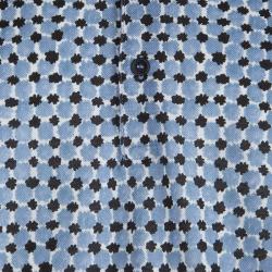 مملوكة مسبقًا تي شيرت بولو بربري بريت أزرق مطبوع XXXL