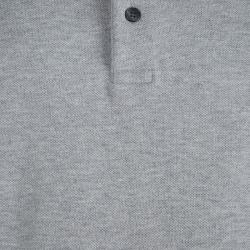 Pre Owned تي شيرت بولو بربري رصاصي ياقة متباينة XXL