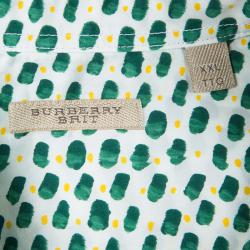 Burberry Printed Long Sleeve Button Front Ancell Shirt XXL
