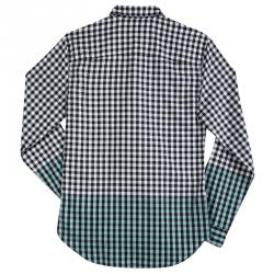 مملوكة مسبقًا قميص بربري بريت أكمام طويلة كتل لونية قطن كاروهات غنغيم مونوكروم S